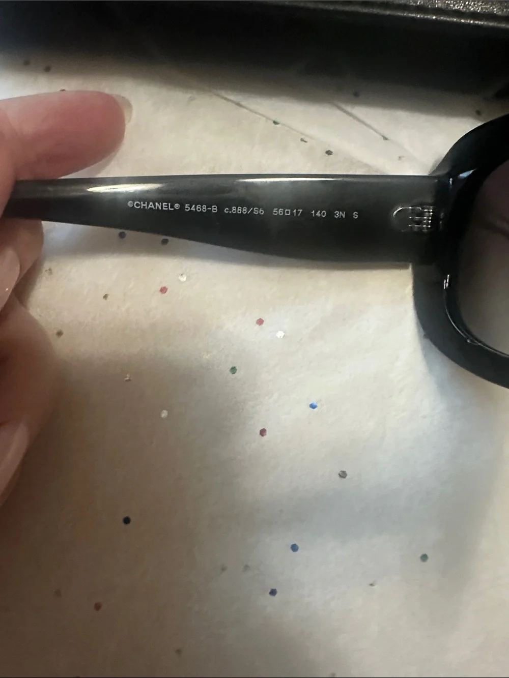 Authentic CHANEL Black Oversized Rectangle Sunglasses with Quilted Logo Case